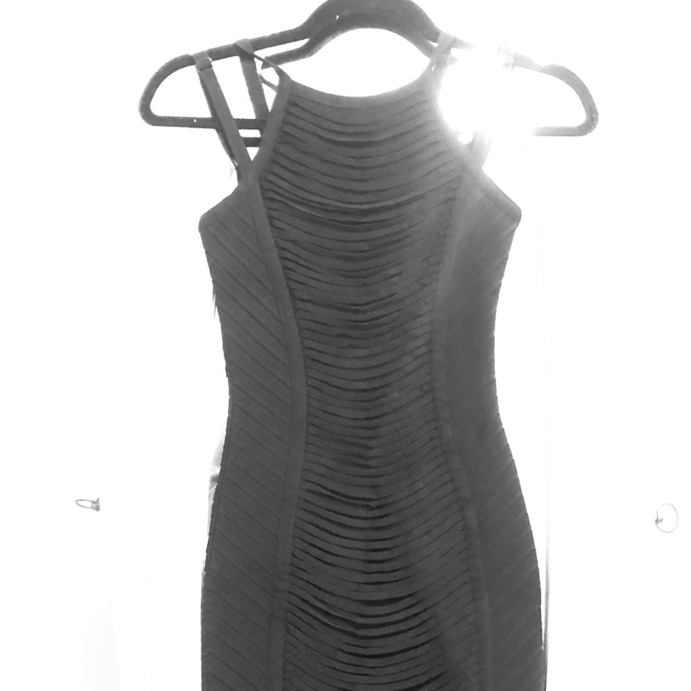 Black Stretta Bandage Dress